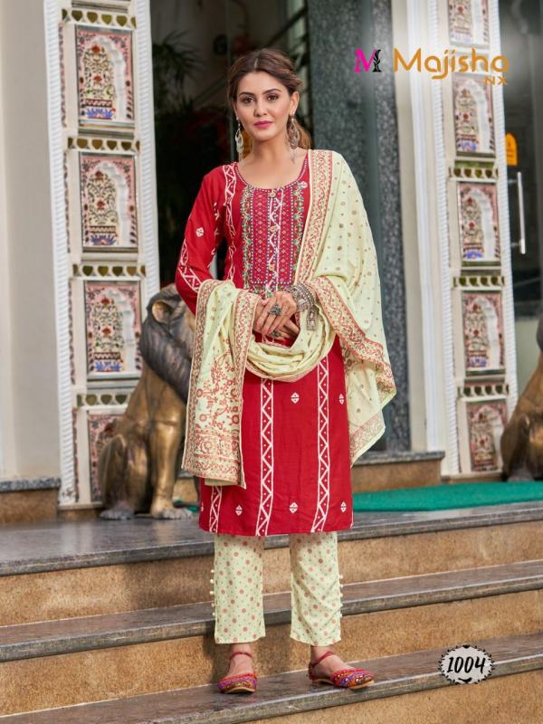 Majisha Nx Koodee 1 Festive Wear Rayon Designer Readymade Suit